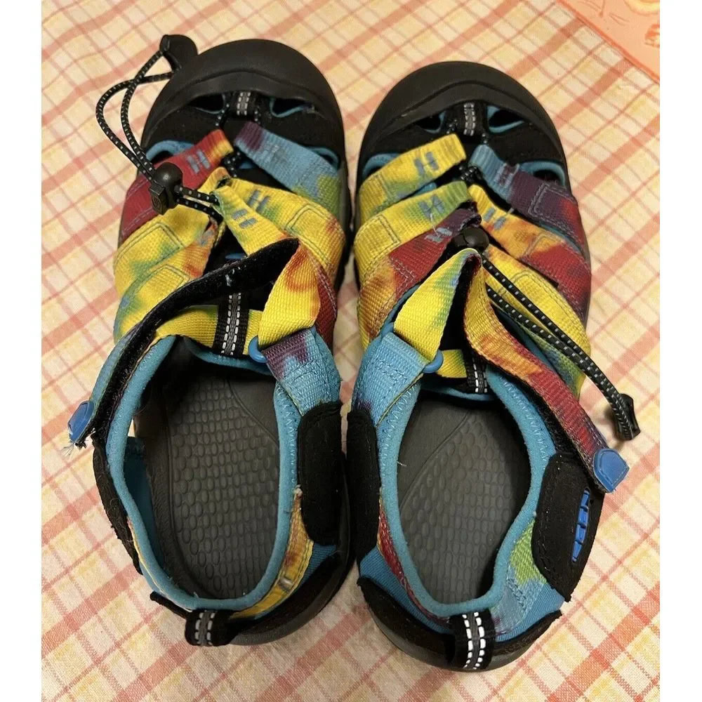 Keen‎ Rainbow Tie Dye Sandals Kids Youth Sz 4 Water Shoes Newport GUC
